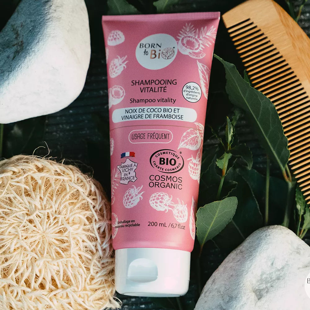 🥥🍓 Biologische Shampoo – Kokos & Frambozenazijn