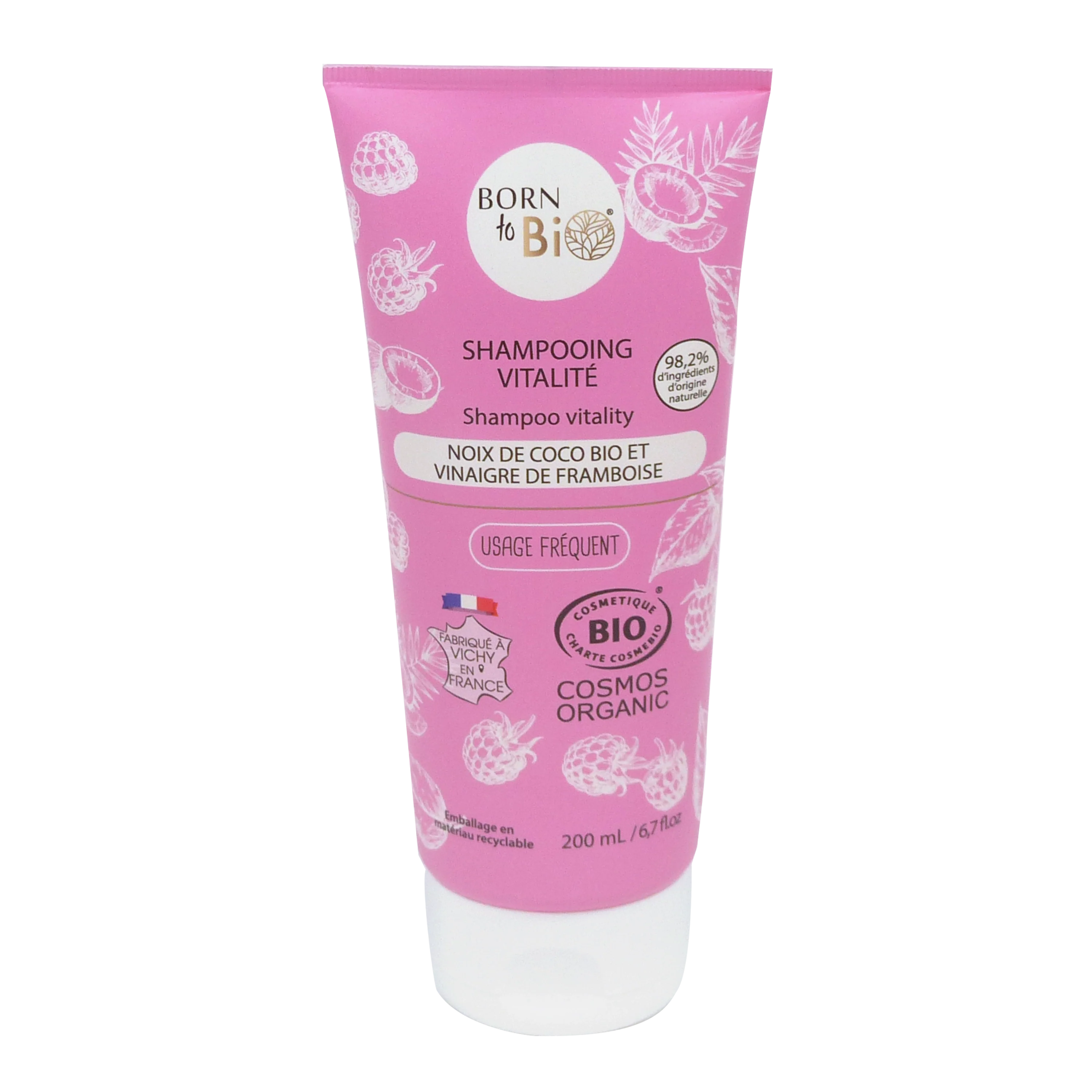 🥥🍓 Biologische Shampoo – Kokos & Frambozenazijn