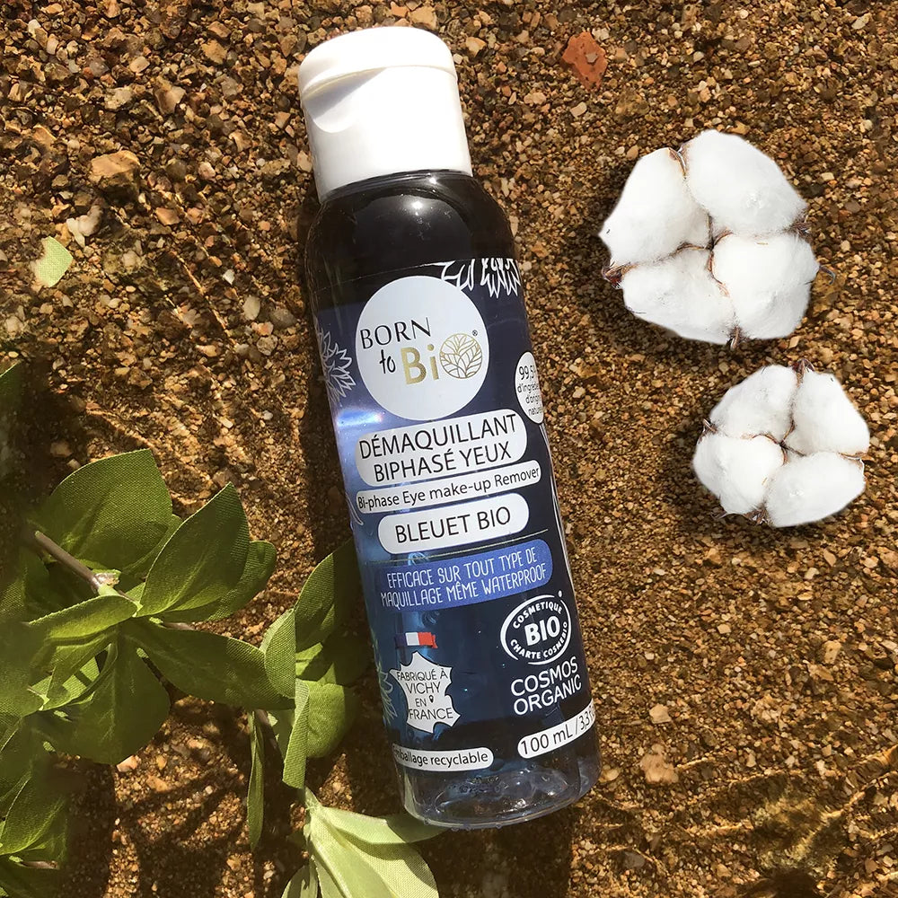 🌸 Waterproof Bi-Phase Cornflower Eye Makeup Remover – Certified Organic